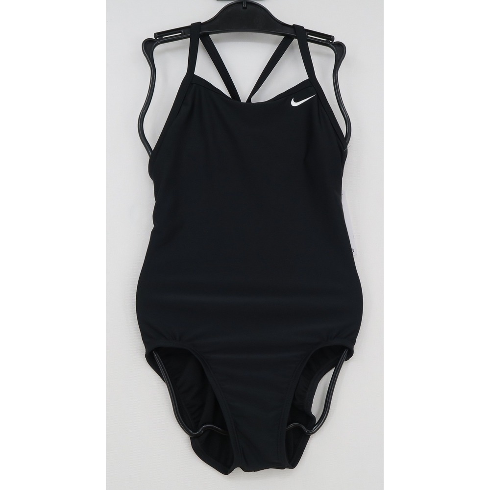 Nike Womens Spiderback One Piece Swimsuit Black  Size 30/4